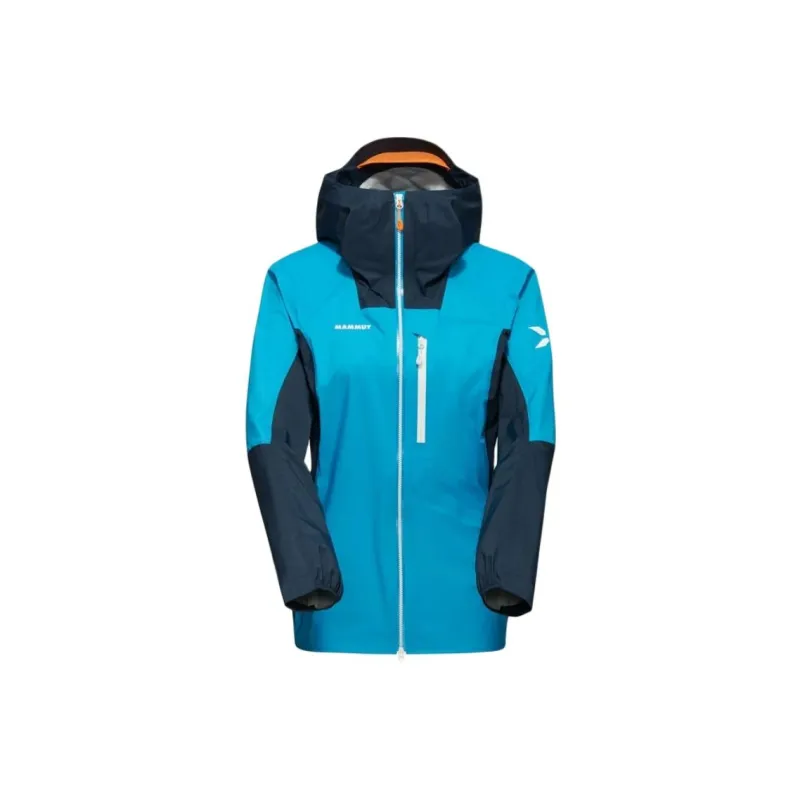 MAMMUT Eiger SS24 DRYtech Jacket Women's Mountain Red-Dark Midnight Black-5
