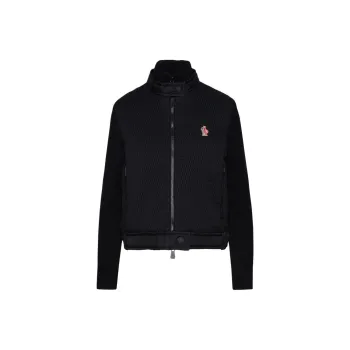 Moncler Logo Embroidered Panelled Cardigan