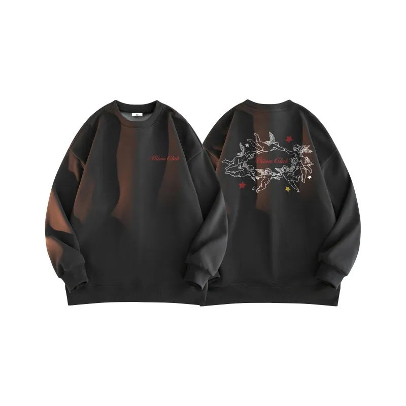 MIIOW Trend Party Series Sweatshirt Unisex White-30