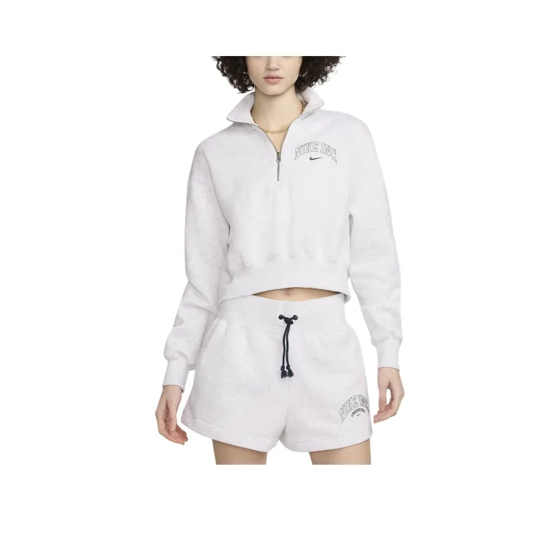Nike Sportswear Phoenix Fleece Women's 1/2-Zip Cropped Sweatshirt-0