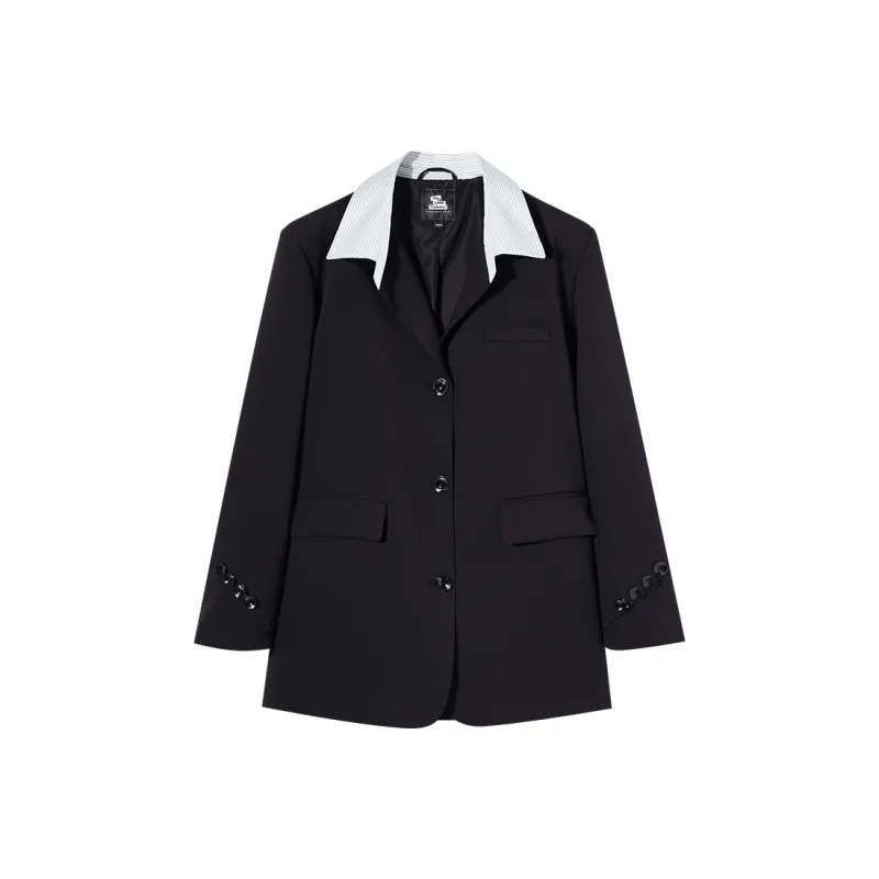 I'M ONE Loose Fit Business Suits Coats Women's Black-0