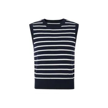 Hopeshow Knitwear Women's Navy Blue Stripes