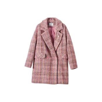XIANGYING Coats Women's Plum Red