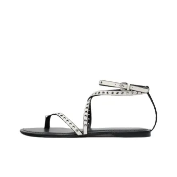 ZARA One Strap Sandals 1cm Women's White