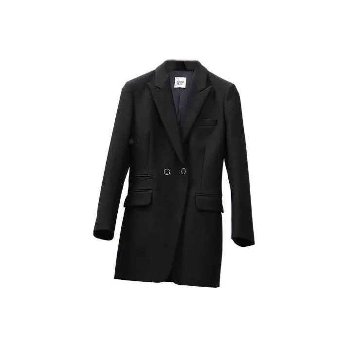 HERMES FW22 Business Suits Coats Women's Black-0