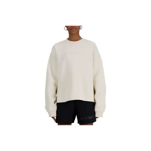 New Balance Hyper Density Double Knit Crew Sweatshirt Women's Linen