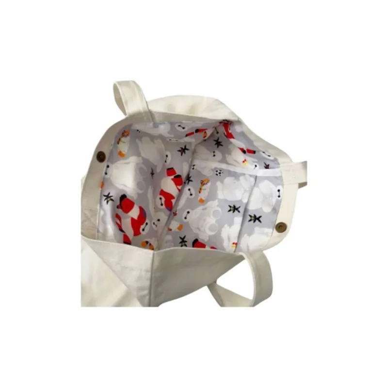 Disney Cotton Tote Bag, Shopping Bag, Shoulder Bag Women's White-5