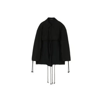 Yohji Yamamoto Panelled Drawstring Cape