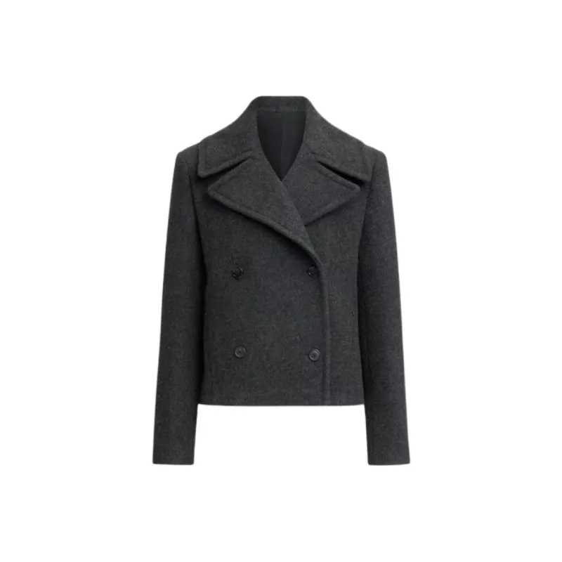 Alaia Double Breasted Straight Fit Pea Coat-0