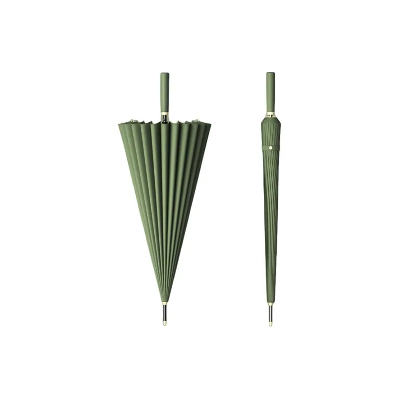Watermelon Vine Minimalist Long Handle Automatic Umbrella With Reinforced Windproof Design, Thickened Business Umbrella-2