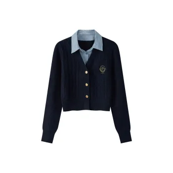 OURUOKE Knitwear Women's Blue