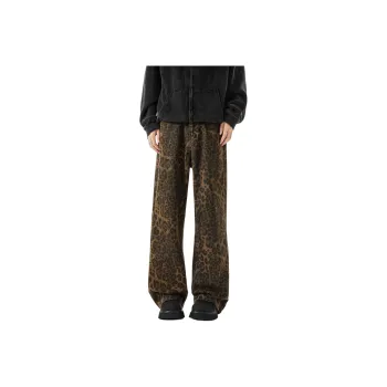 TUCANO Jeans Unisex Leopard Print Coffee Brown