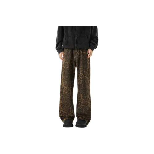 TUCANO Jeans Unisex Leopard Print Coffee Brown