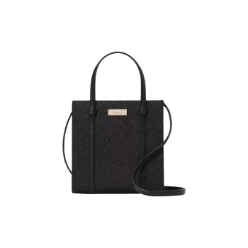 Kate Spade Glitter Fabric Tote Bag, Shopping Bag, Shoulder Bag, Crossbody Bag, Handbag Small Size Women's Black