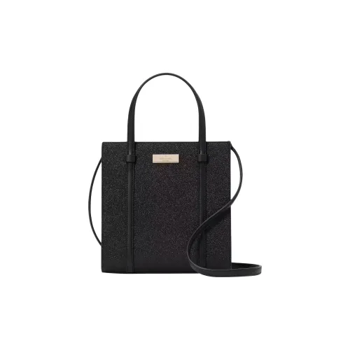 Kate Spade Glitter Fabric Tote Bag, Shopping Bag, Shoulder Bag, Crossbody Bag, Handbag Small Size Women's Black