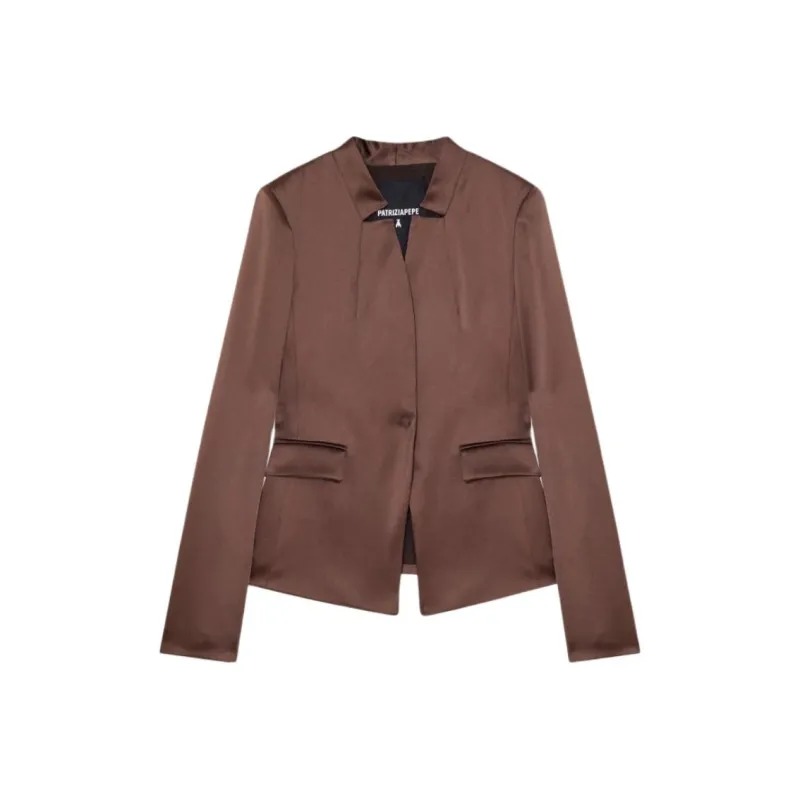 Patrizia Pepe Satin Jacket-0