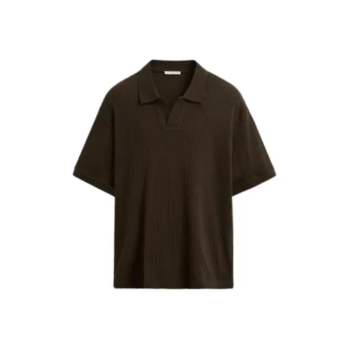 ZARA Polo Shirts Men Brown