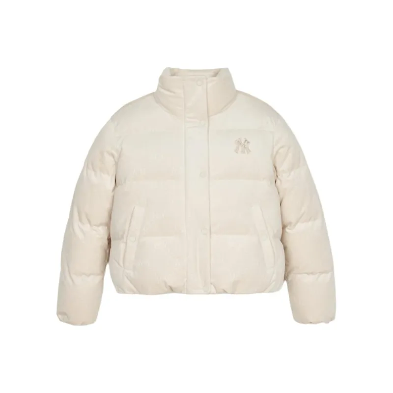 MLB New York Yankees Down Jacket Women's Ecru-0