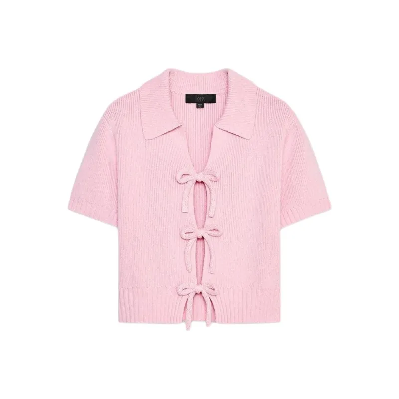ZARA Knitwear Women's Light Pink Red-0