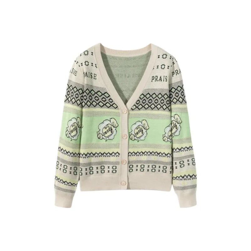 EICHITOO Knitwear Women's Light Green Pattern-0