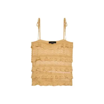 ZARA Camisole Women's Yellow Brown