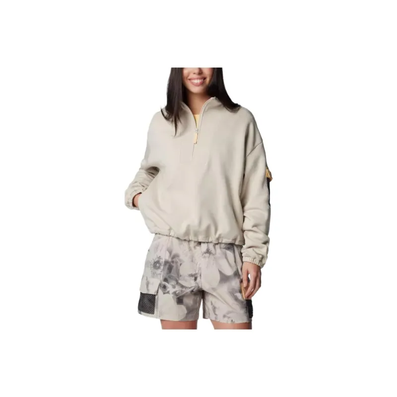 Columbia Painted Peak™ Cropped Fleece Sweatshirt Women's Beige-0
