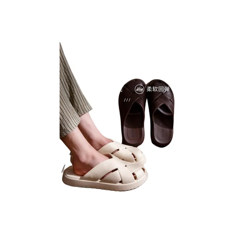 ALPLUME Slippers Dark Brown, White, Light Coffee-8