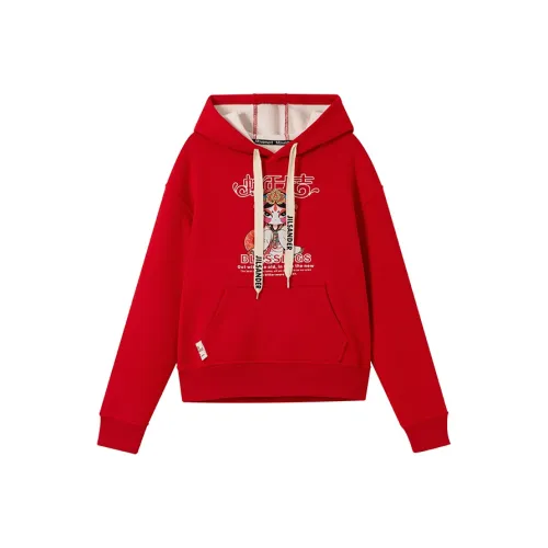Oudifu Sweatshirts Women's Red