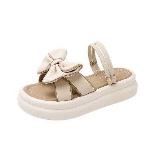 AJPAP Cut Out Woven Quiet Slip Resistant Odor Resistant Abrasion Resistant Slide Slippers Women's