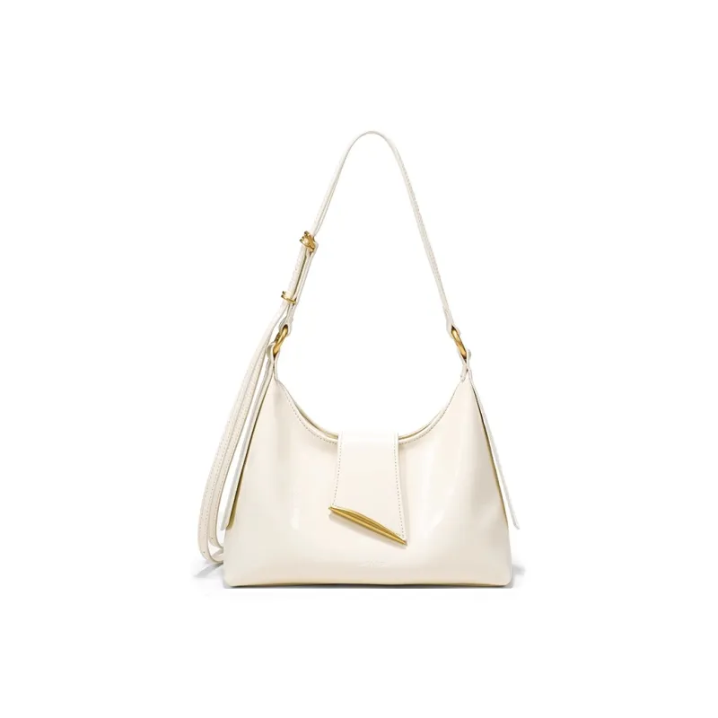 Simedin Cow Leather Crossbody Bag, Shoulder Bag Small Size Women's Deep Black/Pearl White/Sunlight Yellow-5