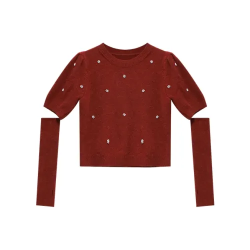 Still Quiet Knitwear Women's Red