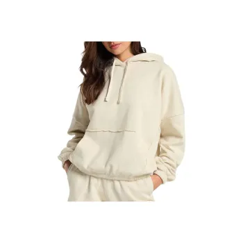 GYMSHARK FLEECE OVERSIZED HOODIE Sweatshirt Women's Beige White