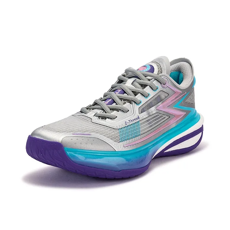 361° Shock Absorbers With Slip Resistant And Abrasion Resistant Properties Low Top Basketball Shoes Men's Blue Button-1