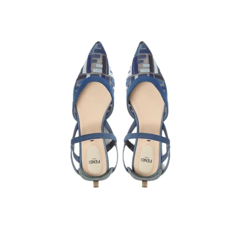 FENDI Colibrì Lite Casual Single Shoes Women's Blue-3