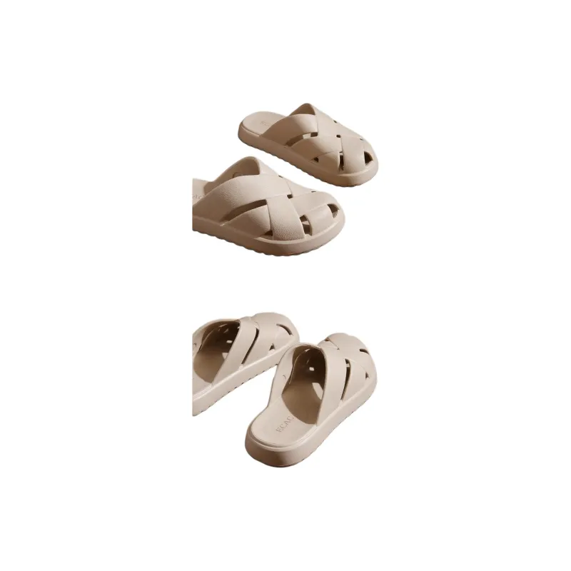 ALPLUME Slippers Dark Brown, White, Light Coffee-9
