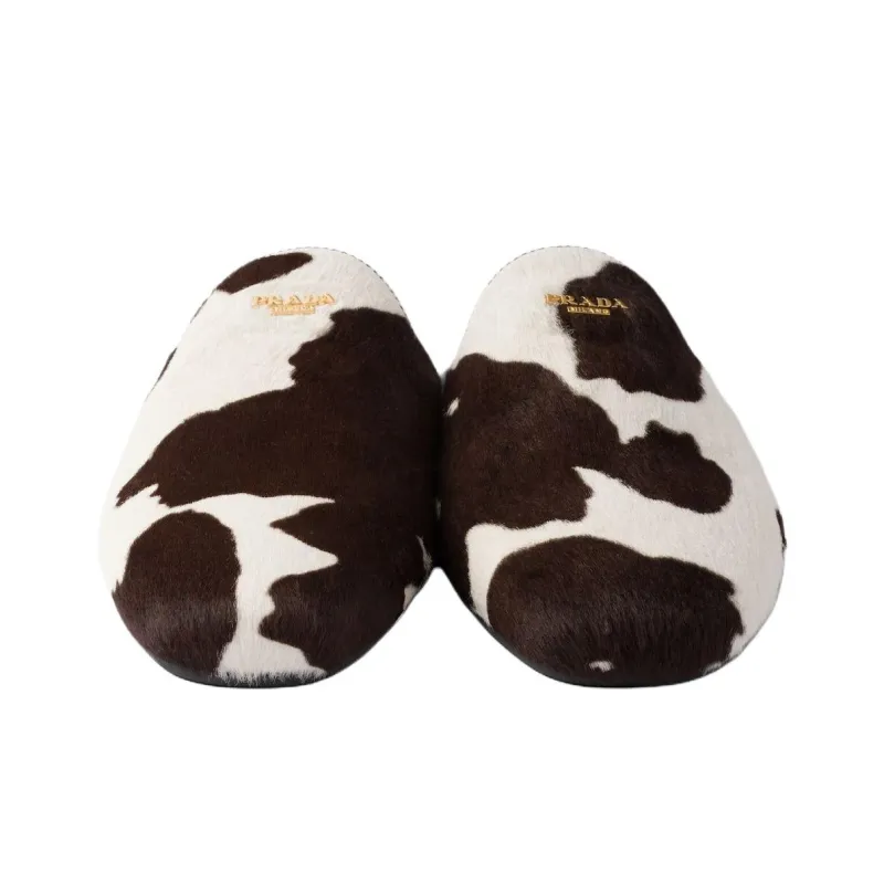 PRADA Closed Toe Slippers Women's White-4