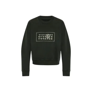 MM6 Maison Margiela Logo Printed Crewneck Sweatshirt