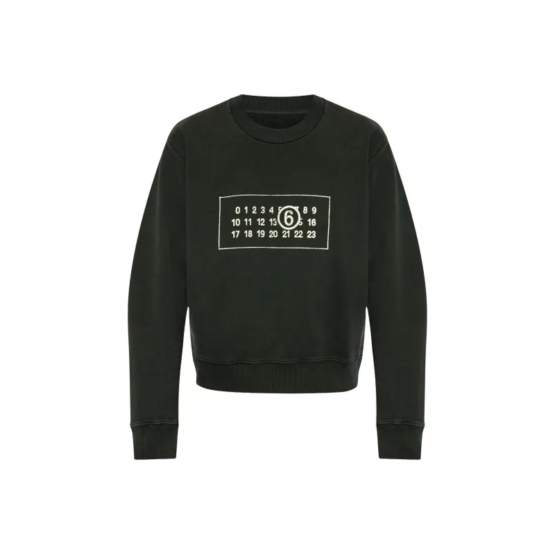 MM6 Maison Margiela Logo Printed Crewneck Sweatshirt-0