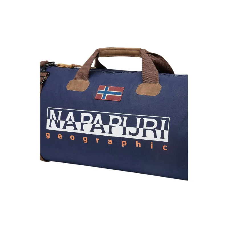 Napapijri Cotton Handbag Travel Bag 48L Unisex Marine Blue-4