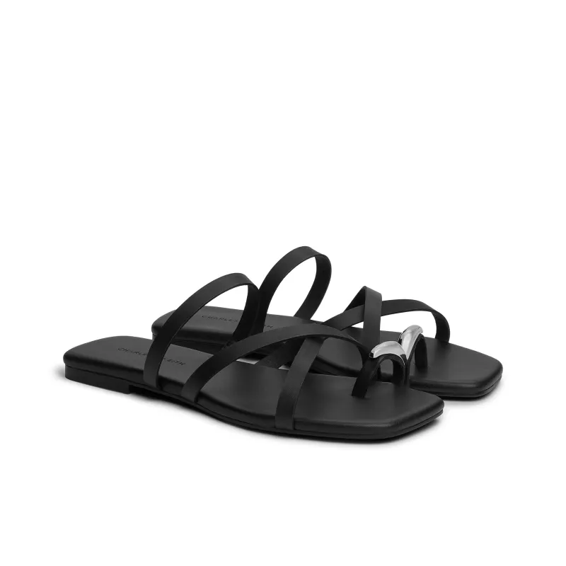 CHARLES&KEITH Composite Sole Slide Slippers 1.5cm Women's-7