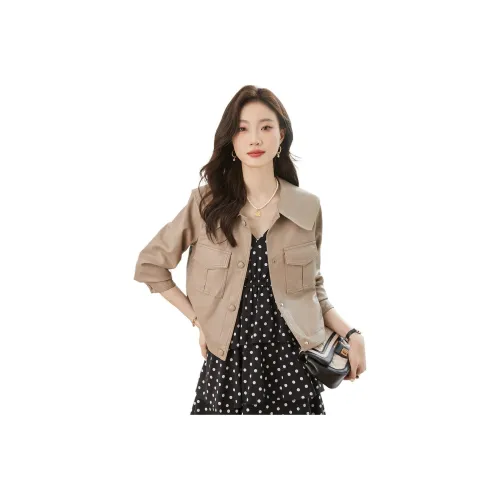 TERRE BLEUE Jackets Coats Women's Khaki