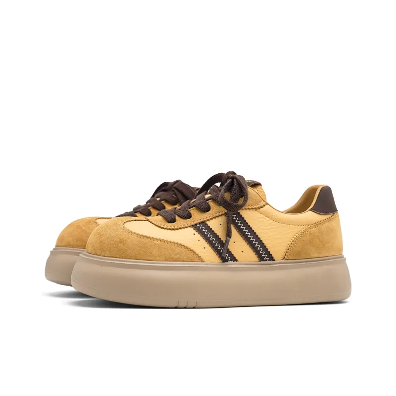 UNCLEWEN Poland Chichi Series Slip Resistant, Breathable, Height Increasing Low Top Skateboard Shoes Women's-5