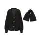 Black Knitwear+Scarf