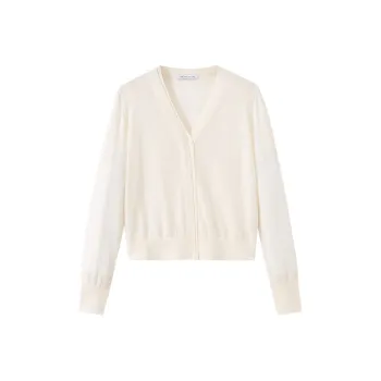 SHUIYUNJIAN Sheep Wool Knitted Fabric Cardigan Women's