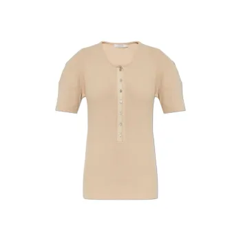 Lemaire Fitted Henley 'Warm Beige'