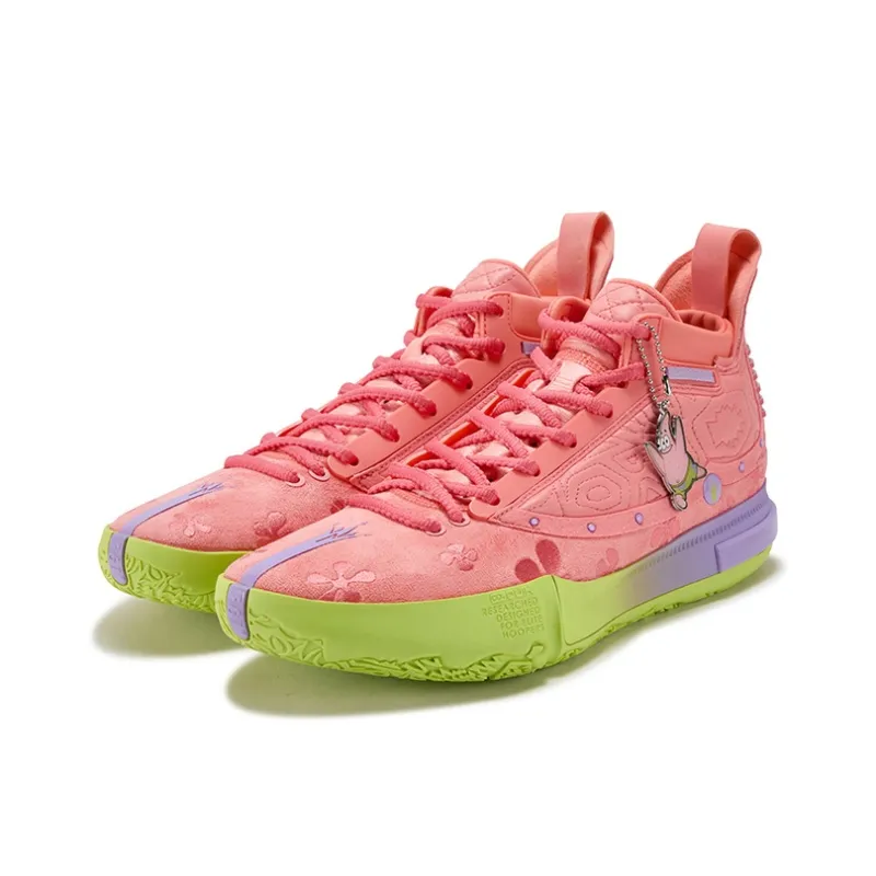 361° Joker Yokei Generation One Basketball Shoes Men Mid Top Starfish Pink, Purple Hydrangea-2