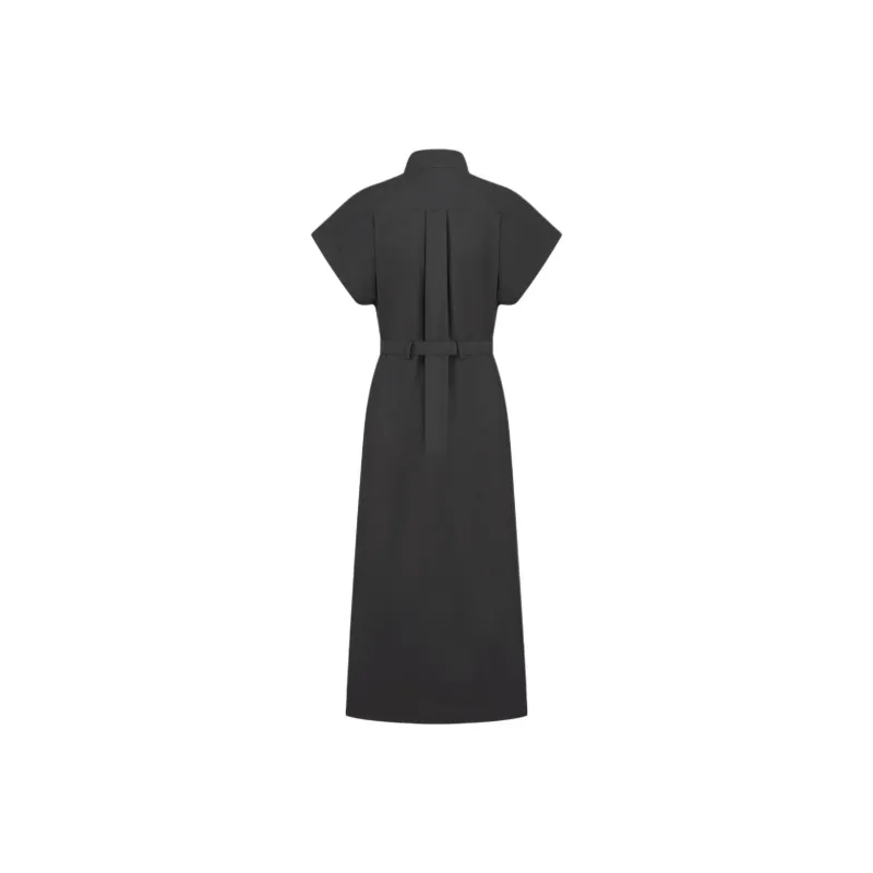 DIOR Short Sleeved Dress Women's Black-1