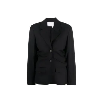 REMAIN BIRGER CHRISTENSE Ruched Single Breasted Blazer