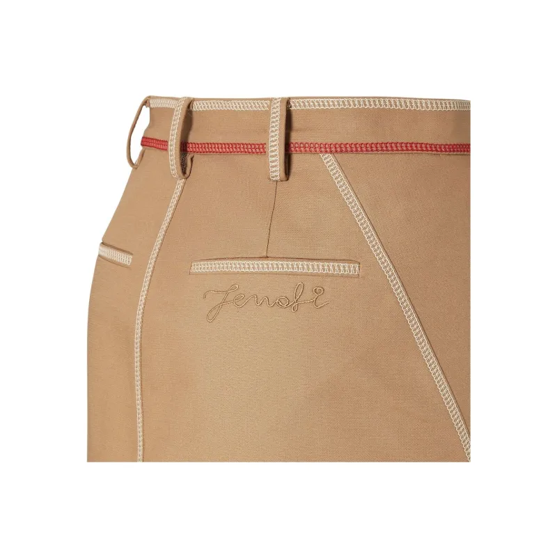 FENDI SS25 Casual Long Skirt Women's Beige-3