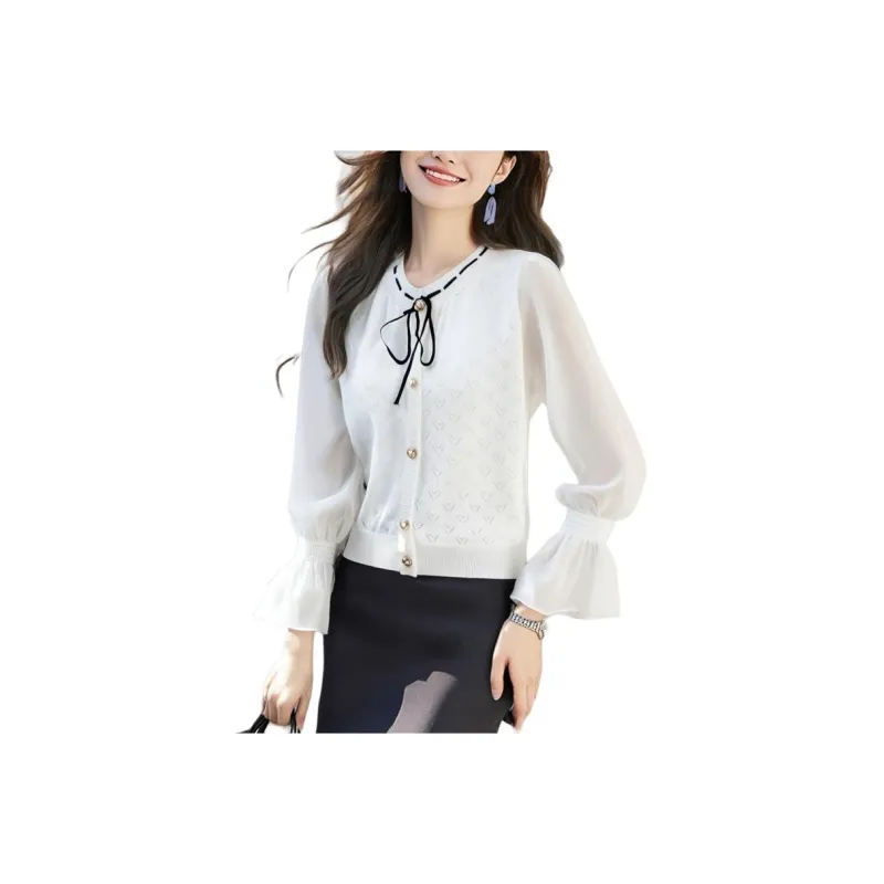 Flowers In Water Shirt Women's White-0
